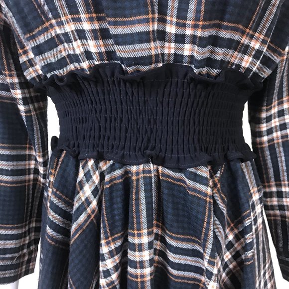 NWT Kayla Paris Smock Waist Plaid Dress - Picture 6 of 12